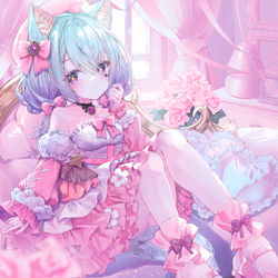 This is a pixiv picture whose title is skeb.