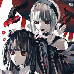 This is a pixiv picture whose title is 利休＆駒.