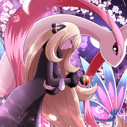 This is a pixiv picture whose title is シロナの慈愛.