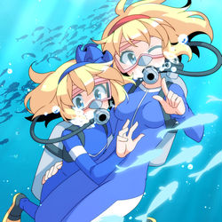This is a pixiv picture whose title is 「skeb」ダイバーWアリス.