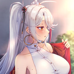 This is a pixiv picture whose title is お出かけのあと… / プリンツ・オイゲン.