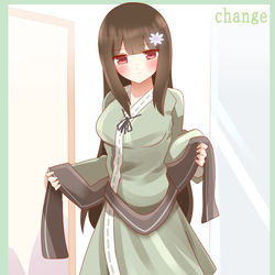 This is a pixiv picture whose title is 着替える。.