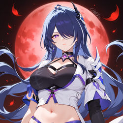 This is a pixiv picture whose title is Acheron『Honkai Star Rail』.