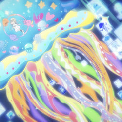 This is a pixiv picture whose title is 『青一色』.