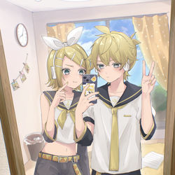 This is a pixiv picture whose title is 自撮り.