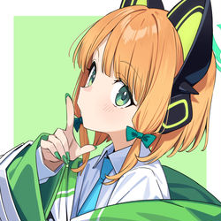 This is a pixiv picture whose title is 💚先生、シーッ~~~.