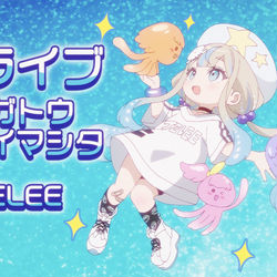 This is a pixiv picture whose title is 1周年ライブのサムネ.