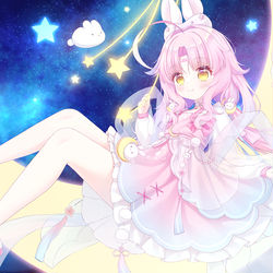 This is a pixiv picture whose title is 【委托】月兔.