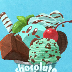 This is a pixiv picture whose title is チョコミント.
