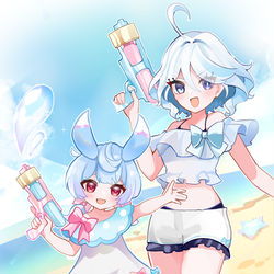 This is a pixiv picture whose title is 水遊び💧.