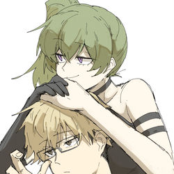 This is a pixiv picture whose title is 👓✂.