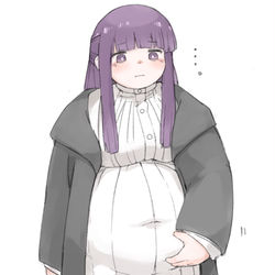 This is a pixiv picture whose title is ぽっちゃりなフェルン.