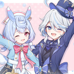 This is a pixiv picture whose title is シグウィン＆フリーナ rkgk.