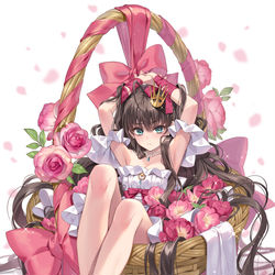 This is a pixiv picture whose title is Flower Basket.