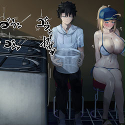 This is a pixiv picture whose title is 洗濯物を溜め込みすぎて着れる服がなくなりコインランドリーに行く途.