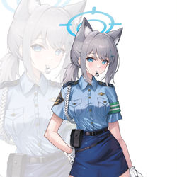 This is a pixiv picture whose title is 警官シロコ.