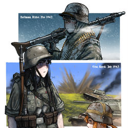 This is a pixiv picture whose title is Soldatinnen, Ostfront, 1942-1943.