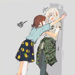 This is a pixiv picture whose title is 壁ドン......?.