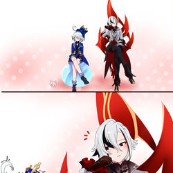 This is a pixiv picture whose title is you're just small and cute~.