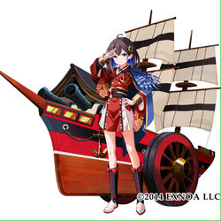 This is a pixiv picture whose title is 御城プロジェクト:RE　蒼隼丸.