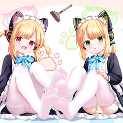 This is a pixiv picture whose title is 画了可爱的女仆双子！.