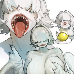 This is a pixiv picture whose title is 奇怪的脂肪富集的头发凌乱的不爱见光的牙齿乱长的黏糊糊的死宅女一枚.