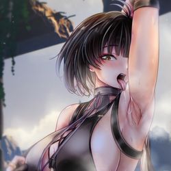 This is a pixiv picture whose title is 🥵.