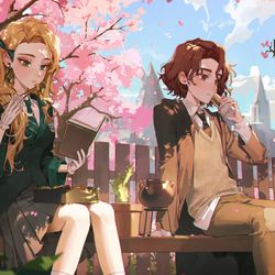 This is a pixiv picture whose title is 【仕事絵】ハリポタ魔法の覚醒.