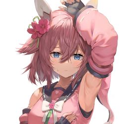 This is a pixiv picture whose title is たまに気になる.