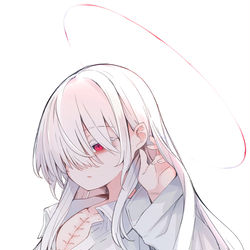 This is a pixiv picture whose title is 白い子.