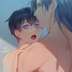 This is a pixiv picture whose title is 進食.