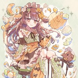 This is a pixiv picture whose title is 🍈×🐰.