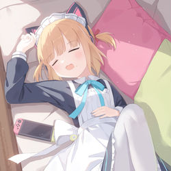 This is a pixiv picture whose title is メイドモモイ.
