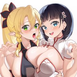 This is a pixiv picture whose title is キョンシーと道士.