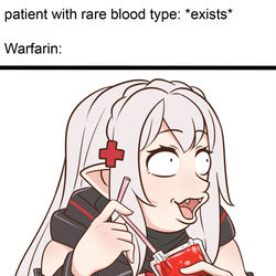 This is a pixiv picture whose title is Poggers Warfarin.