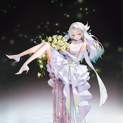 This is a pixiv picture whose title is 花嫁流萤.