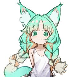 This is a pixiv picture whose title is 薄荷猫大眼萌.