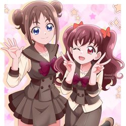 This is a pixiv picture whose title is 蟹江ちゃんと大熊さん.