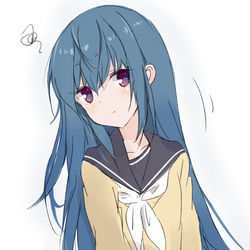 This is a pixiv picture whose title is ドン引きする髪下ろしリンちゃん.
