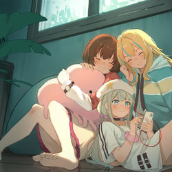 This is a pixiv picture whose title is 仲良し家族.