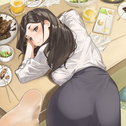 This is a pixiv picture whose title is 居酒屋OL.