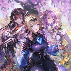 This is a pixiv picture whose title is 【Shadowverse】蒼の先導者・テトラ （イラスト違い).
