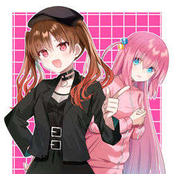 This is a pixiv picture whose title is ヨヨコとぼっち.