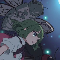 This is a pixiv picture whose title is 虫の日.