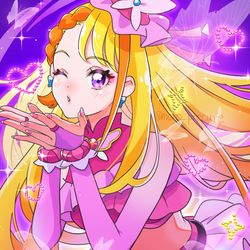 This is a pixiv picture whose title is キュアバタフライ初変身記念日💕🦋.