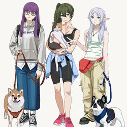 This is a pixiv picture whose title is 🐶 🐱 🐶.
