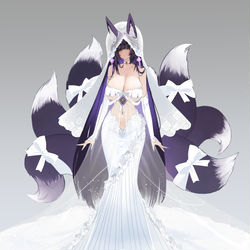 This is a pixiv picture whose title is Musashi Wedding dress.