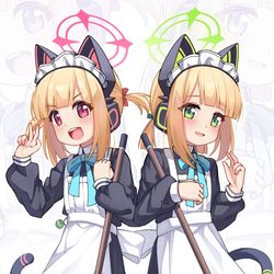 This is a pixiv picture whose title is 才羽姉妹.