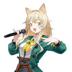 This is a pixiv picture whose title is 歌うポデンコちゃん.