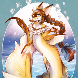 This is a pixiv picture whose title is 【Skeb】ご依頼者様OCさん - マーメイド化.